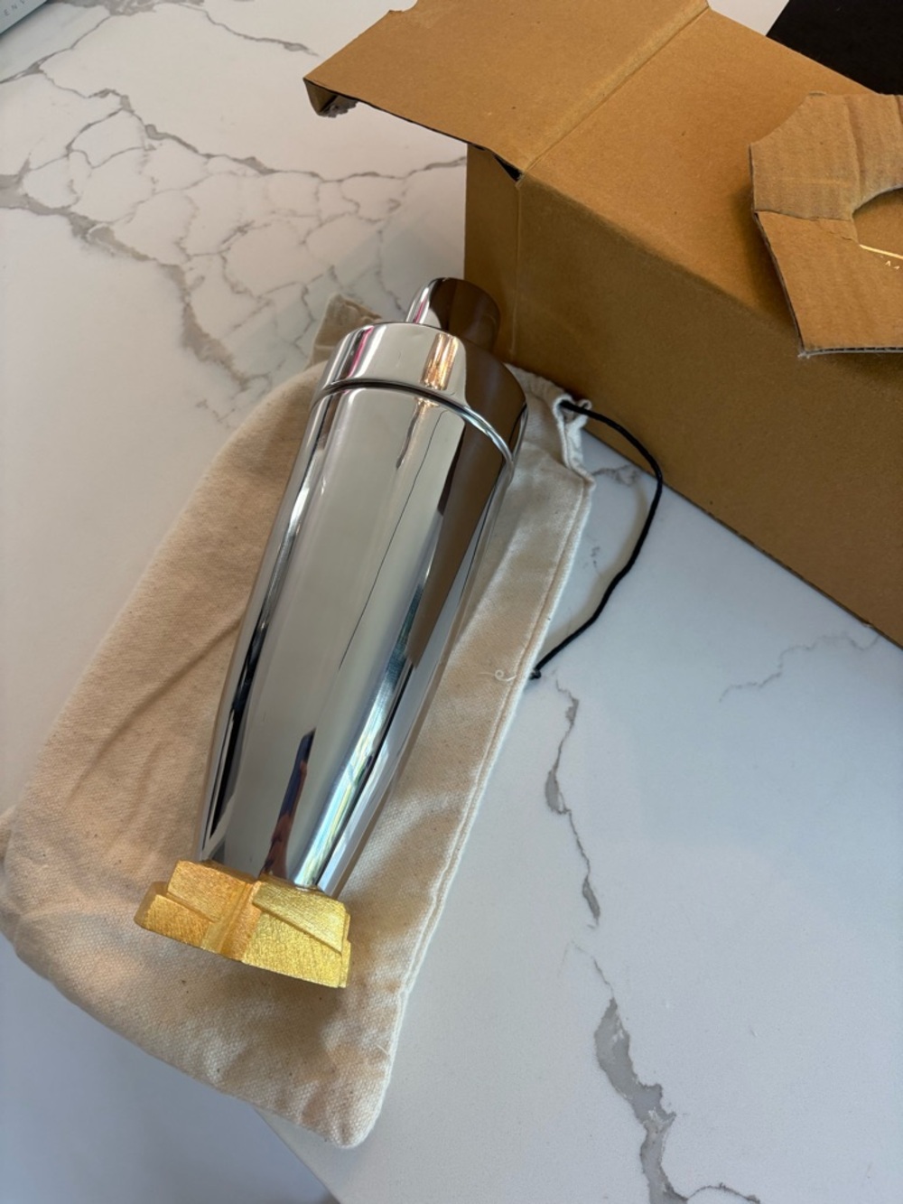 Michael Aram goldtone shaker